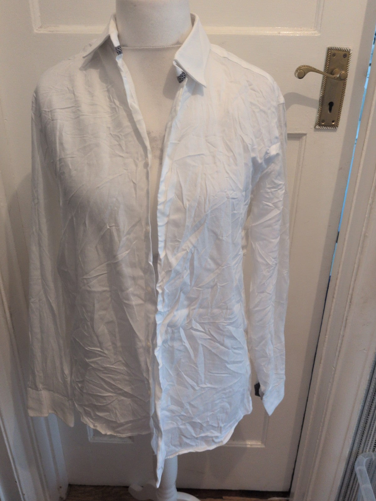 Next Signature 16.5 Cotton White Long Sleeve Shirt