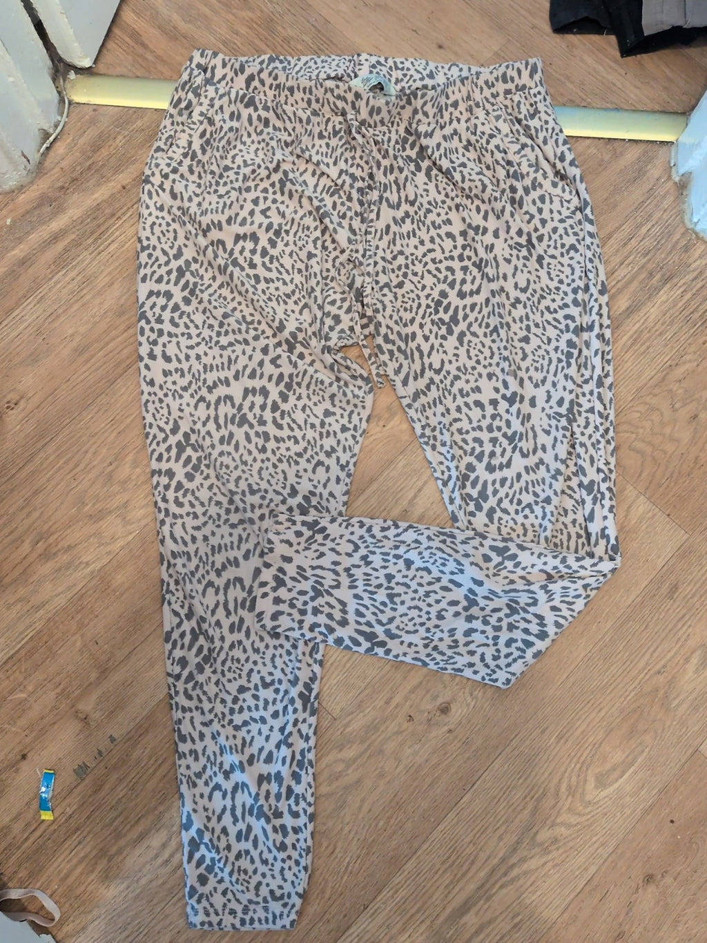 Primark 14-16 Pale Pink Animal Print Elasticated Pyjama Bottoms