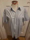 Mens Essentials Size 16" Collar Blue/Black Check Shirt