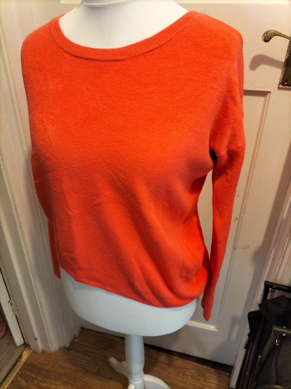 Ladies Primark Size 12 Orange Long Sleeved Pullover Jumper