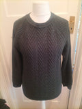 Mens Primark Size Small Dark Green Warm Pullover Jumper