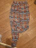 Ladies Quiz Size Small Multicoloured Aztec Elasticated Trousers