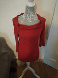 Ladies Dorothy Perkins Size 10 Red Long Sleeved Blouse