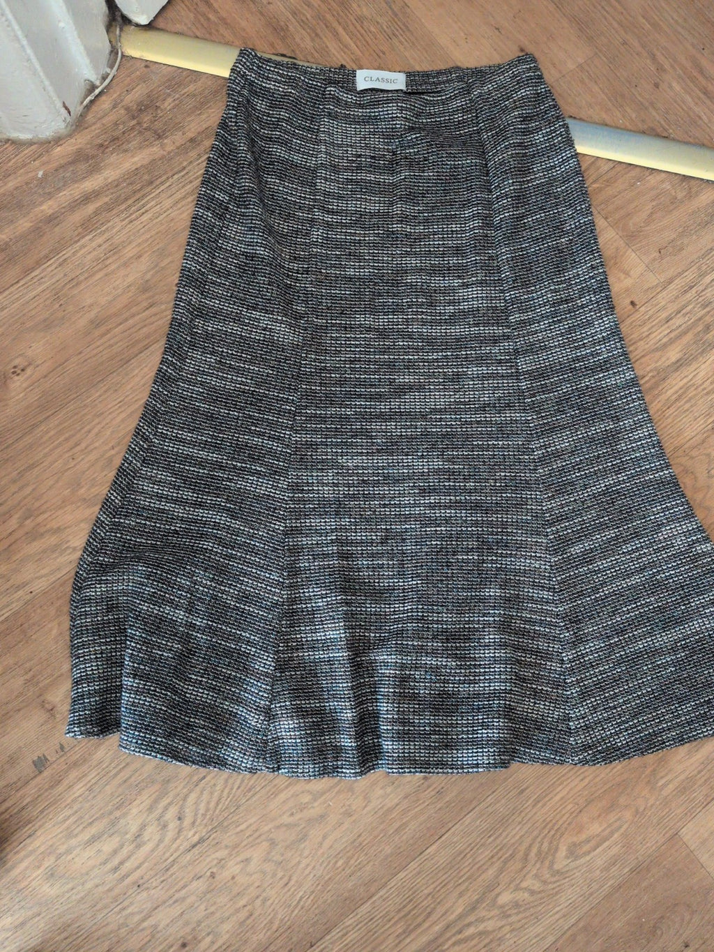 Classic Medium Multicoloured Flecked Non Lined Skirt Midi Flare