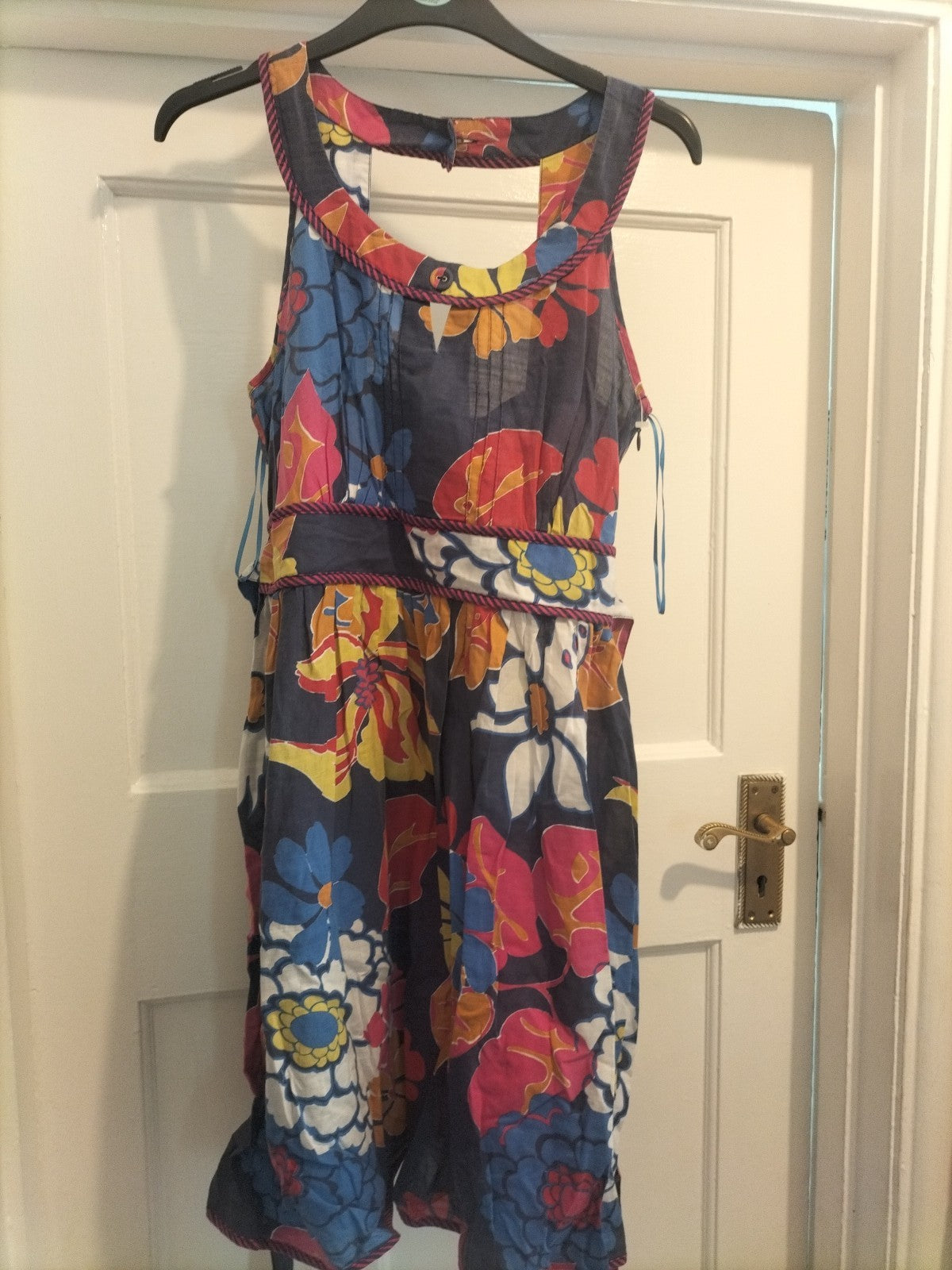 Ladies Next Size 8 Multi Coloured Floral Sleeveless Dress