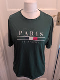 Medium Green Paris Print Short Sleeve T-shirt