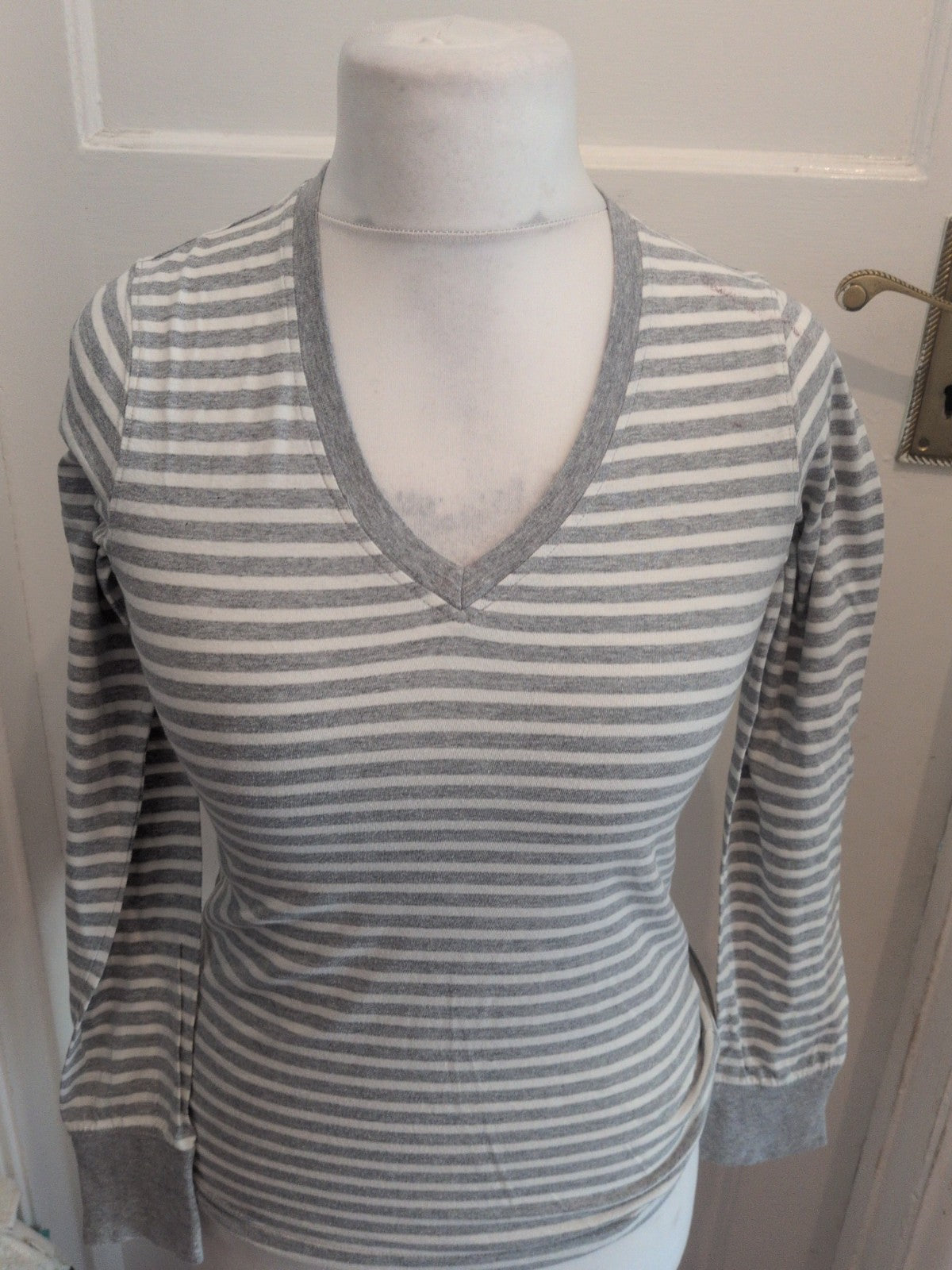 Gul M/L Grey And White Stripe Long Sleeve T-shirt