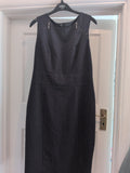 Marks and Spencer 12 Charcoal Lined Sleeveless Midi-long Dress