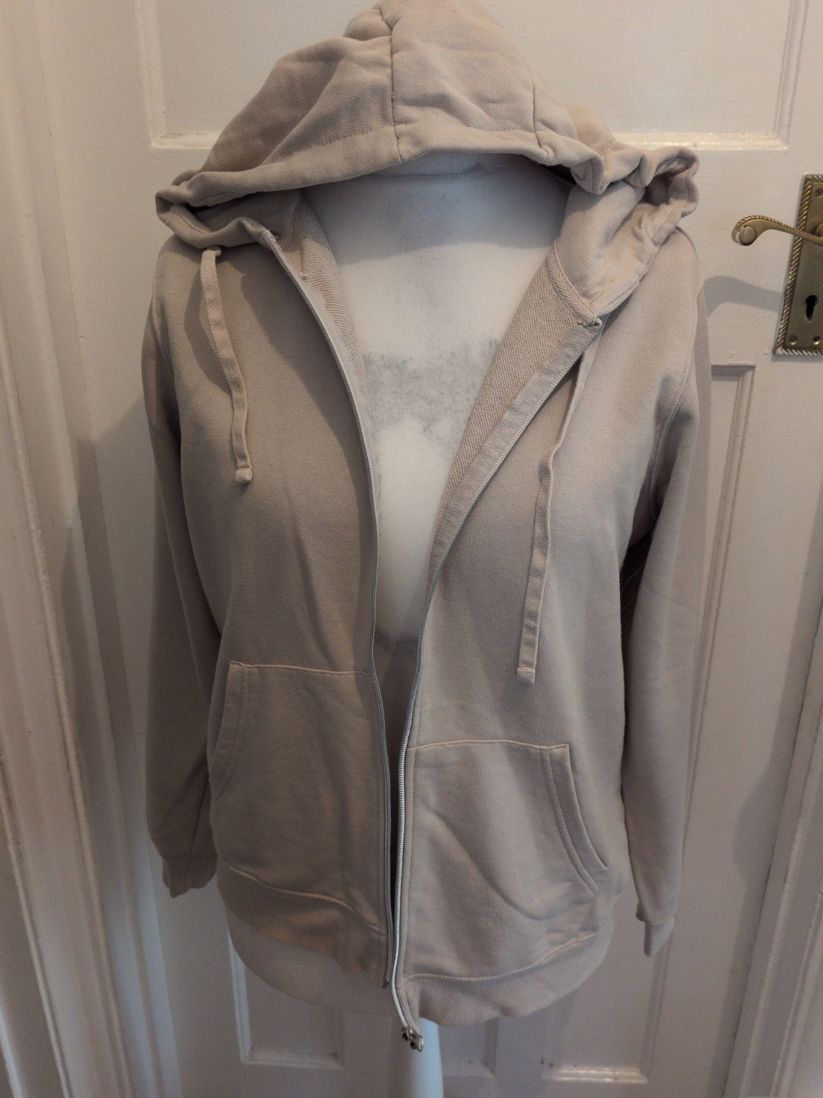 Primark 14-16 Pale Beige Full Zip Hoodie