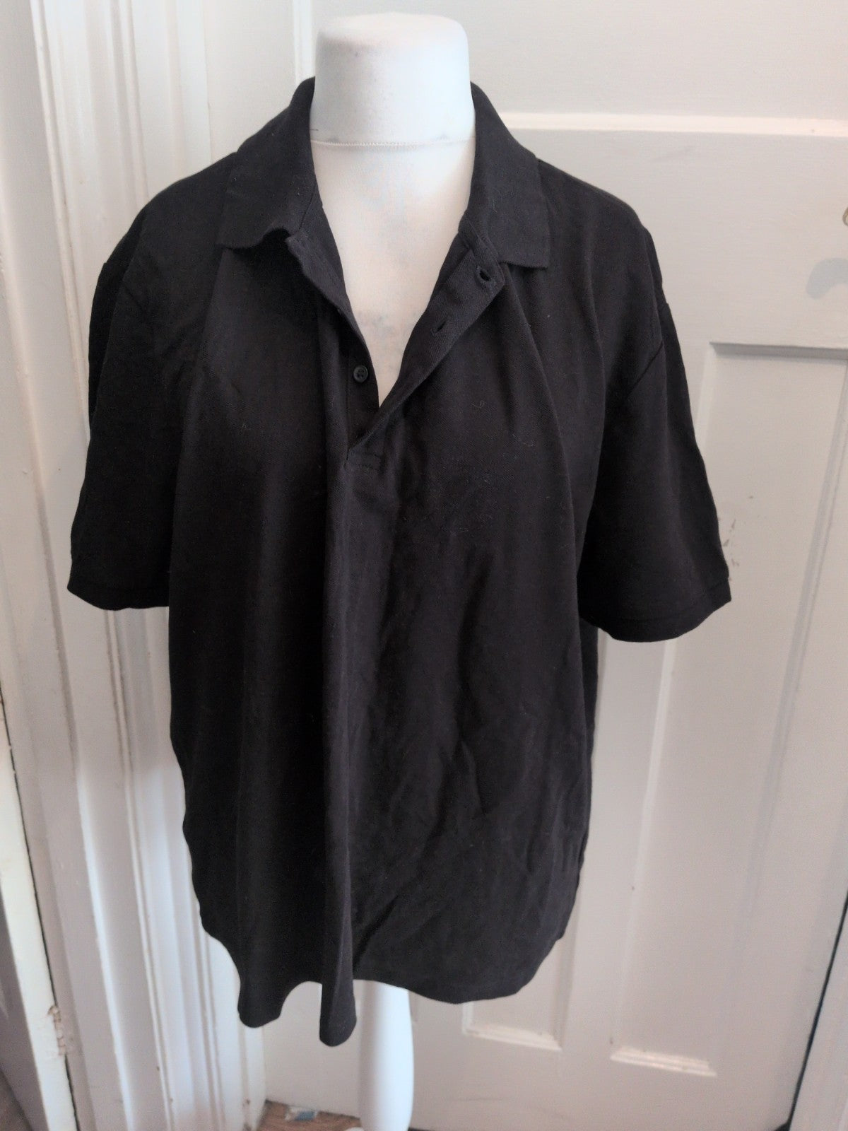 George 2XL Black Short Sleeve Polo