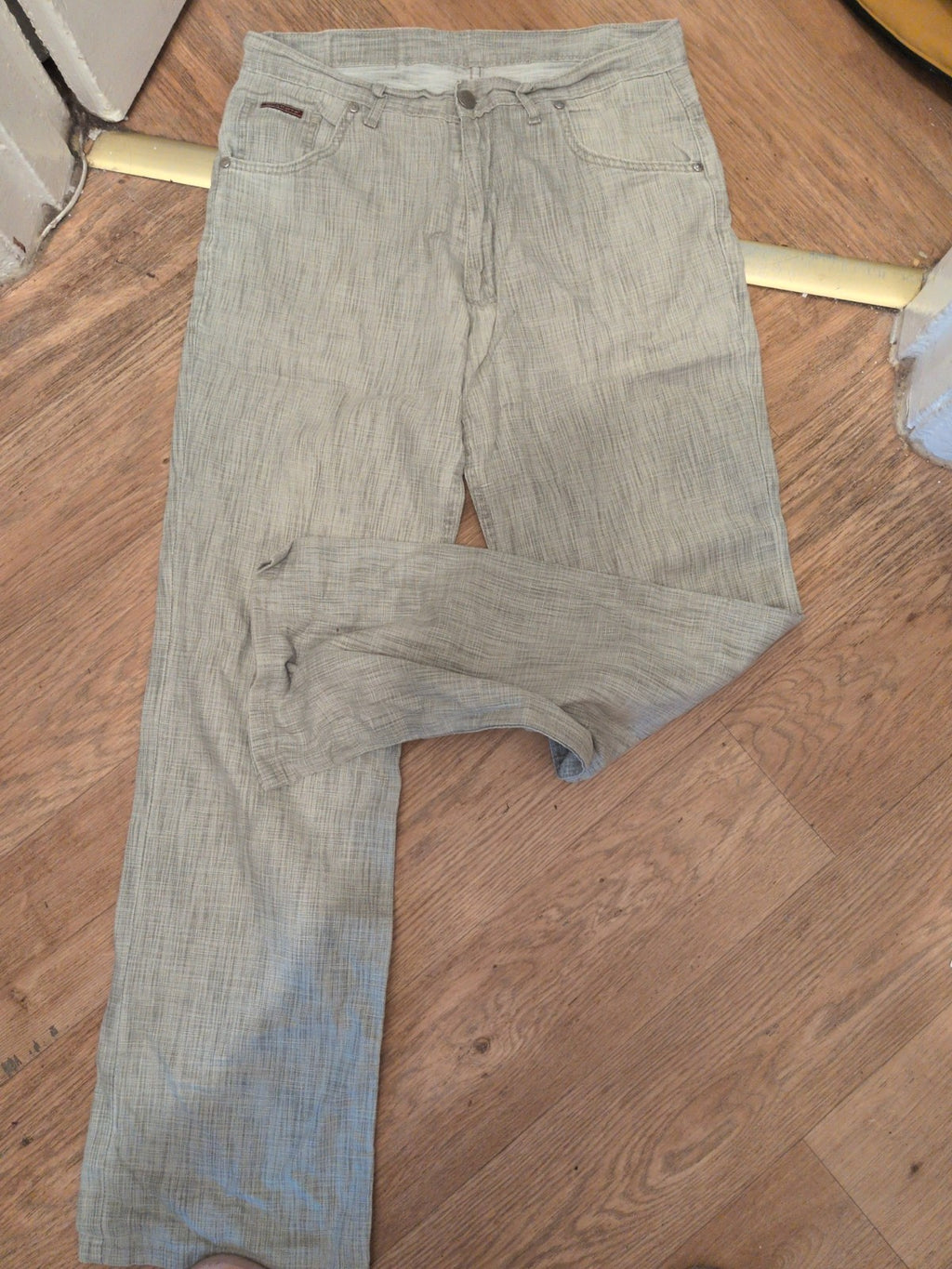 Dakota 34-36 Stone Neutral Trousers Straight Leg