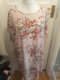 Ladies Shein Curve Size 4xl Pink Floral Short Dress