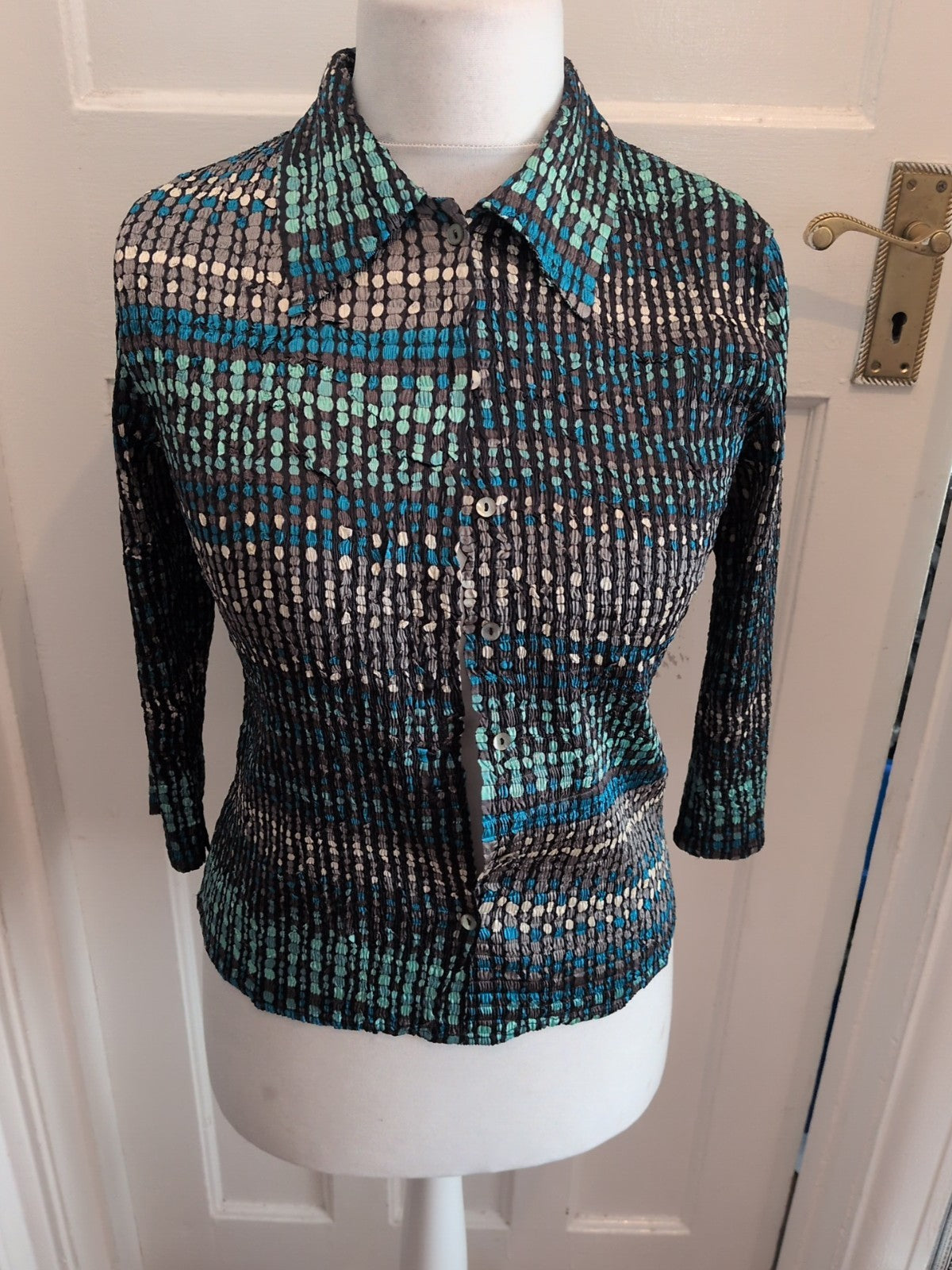 Cc Petite 12 Multicoloured Dot Long Sleeve Blouse