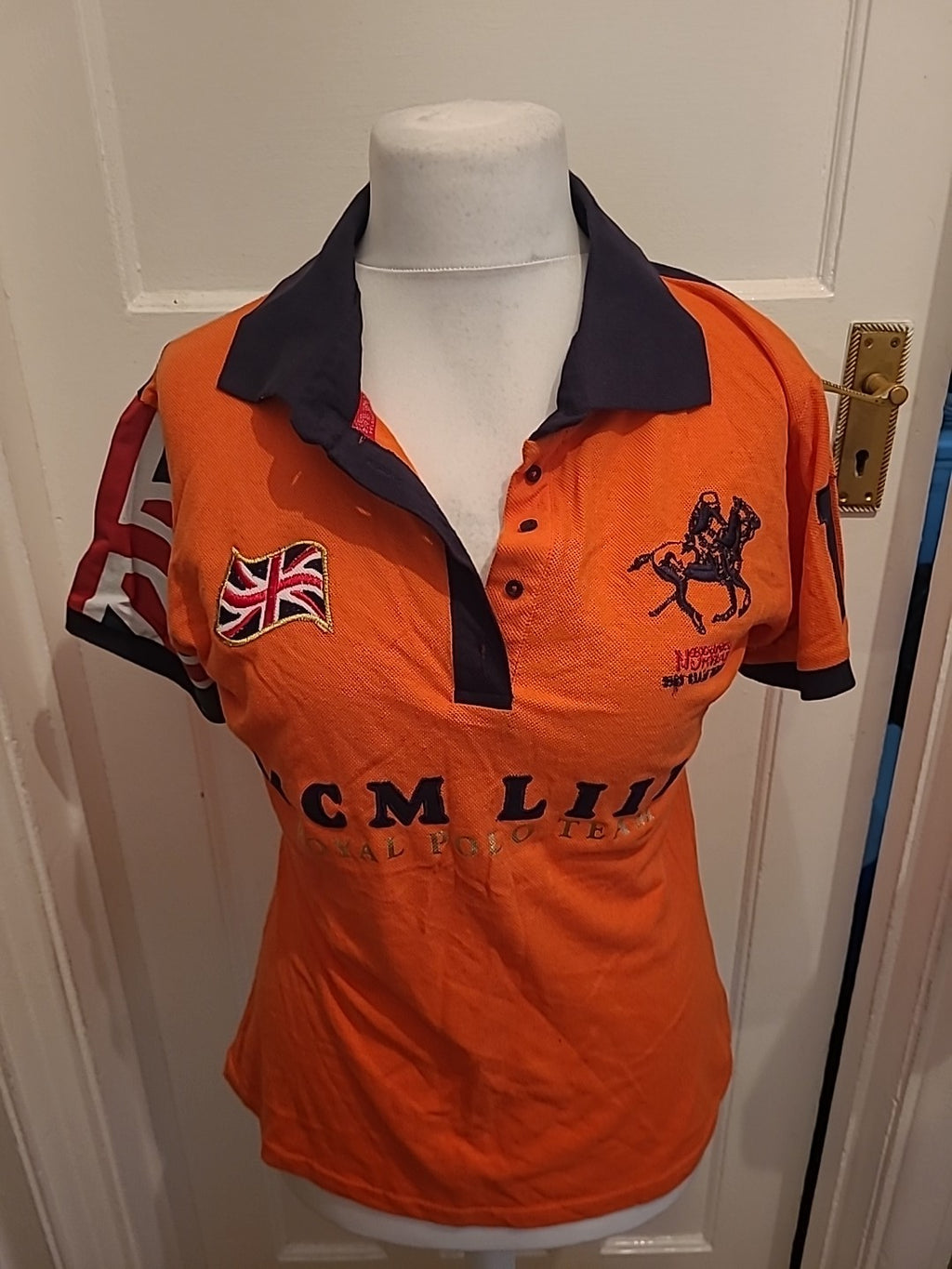 Mens Geographical Norway Size 4 Orange Polo Short Sleeve