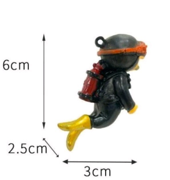 Brand New Aquarium Floating Scuba Man Pack Of 2