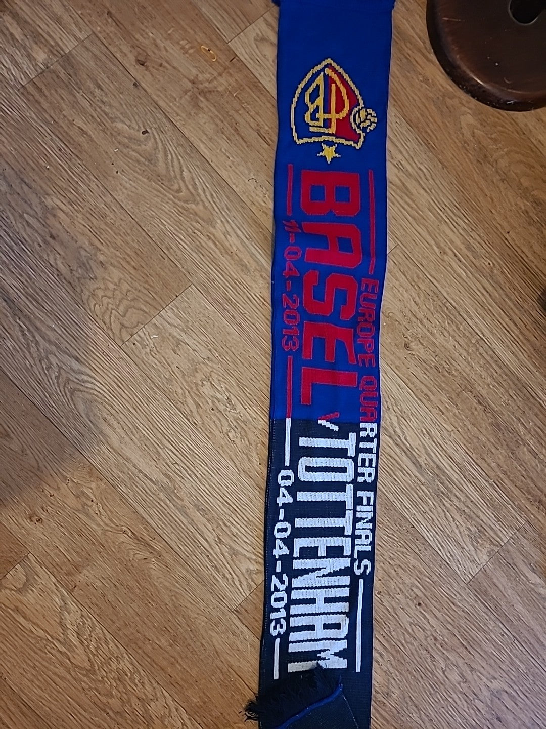 Basel Vs Tottenham Europe Quarter Final 2013 Scarf
