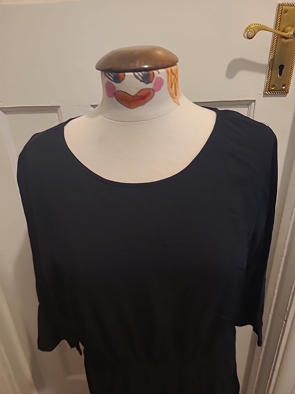 Ladies H+M Size 18 Black Mid Sleeved Dress