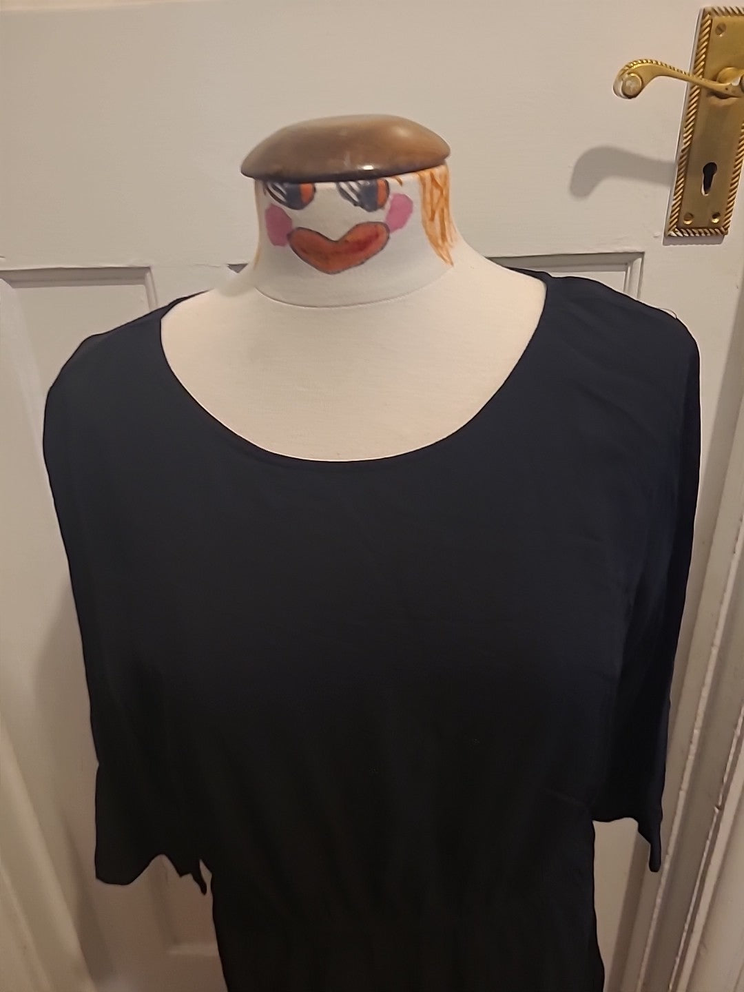 Ladies H+M Size 18 Black Mid Sleeved Dress