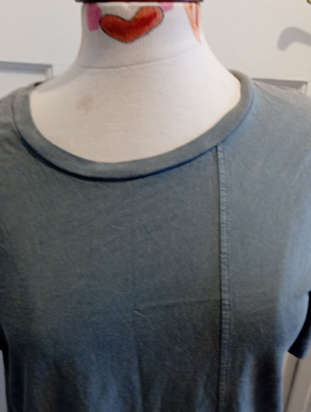 Brand New Mens New Look Size Small Grey Seam Longline Tee