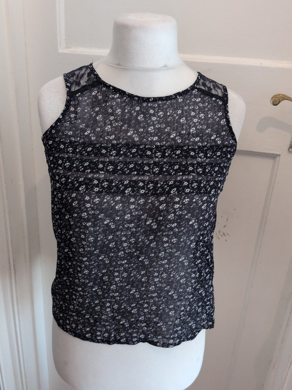New Look 13 Years Navy Sleeveless Top Floral