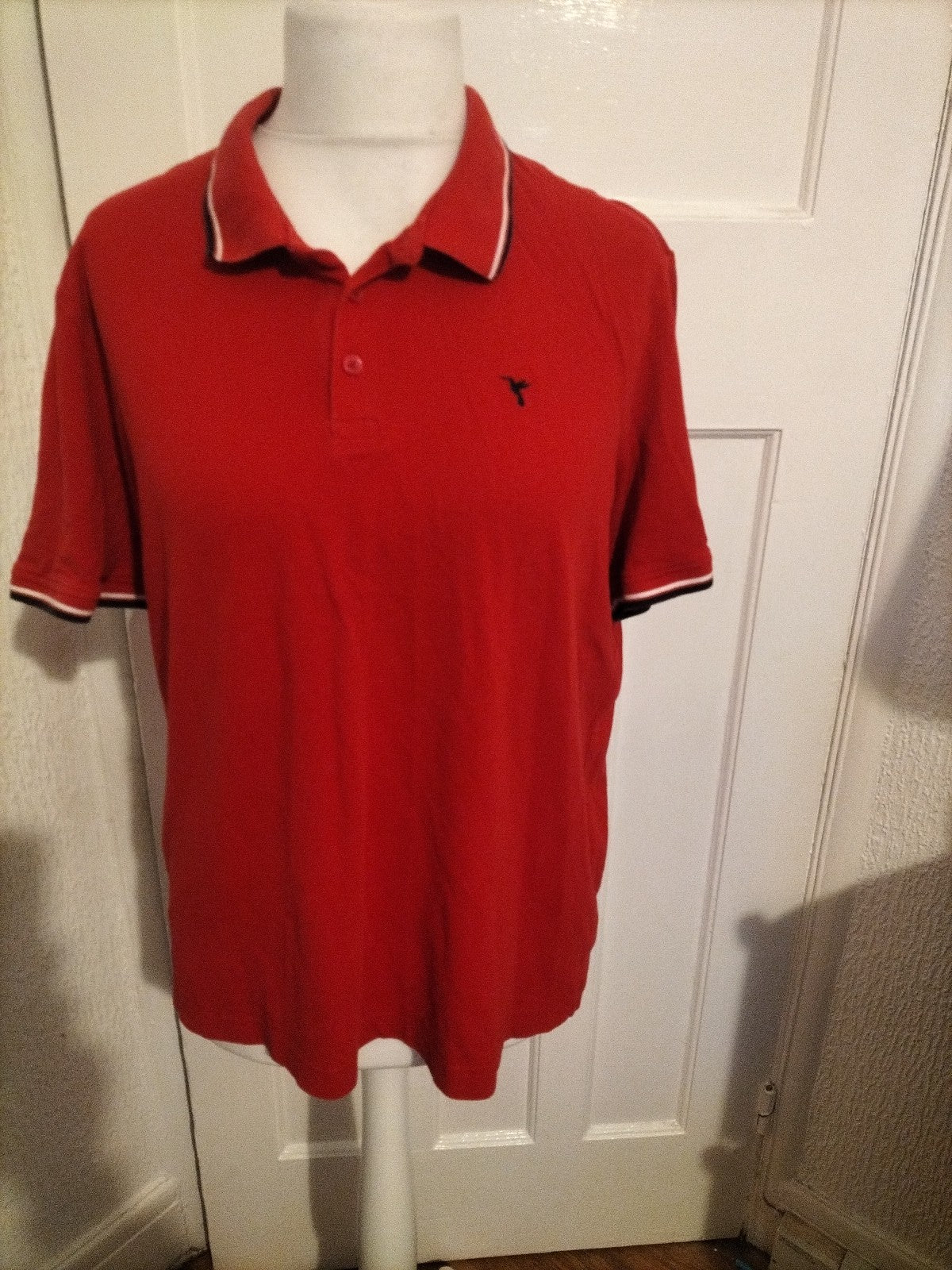 Mens Studio Size XL Red Short Sleeved Polo