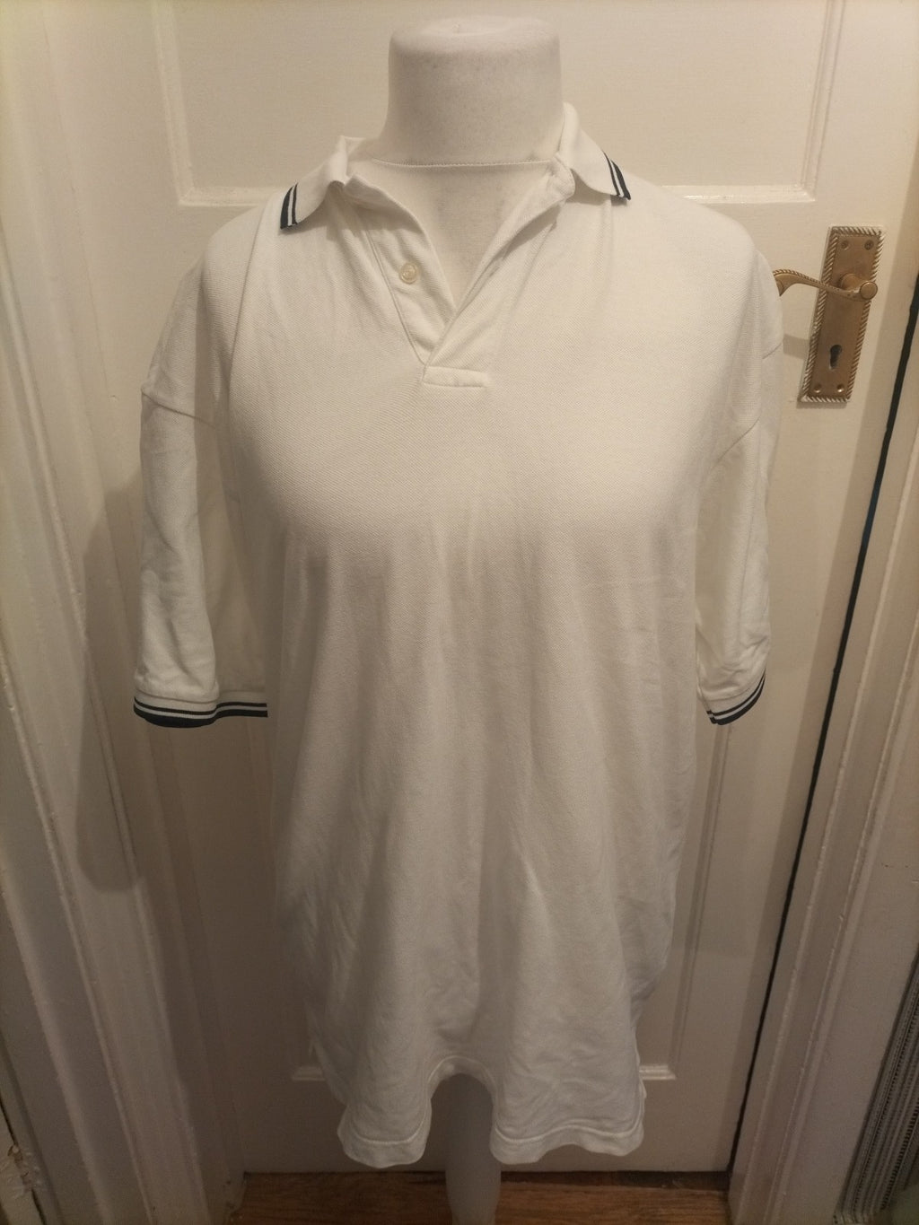 Mens Primark Essentials Size XL (44-46) White Short Sleeved Polo