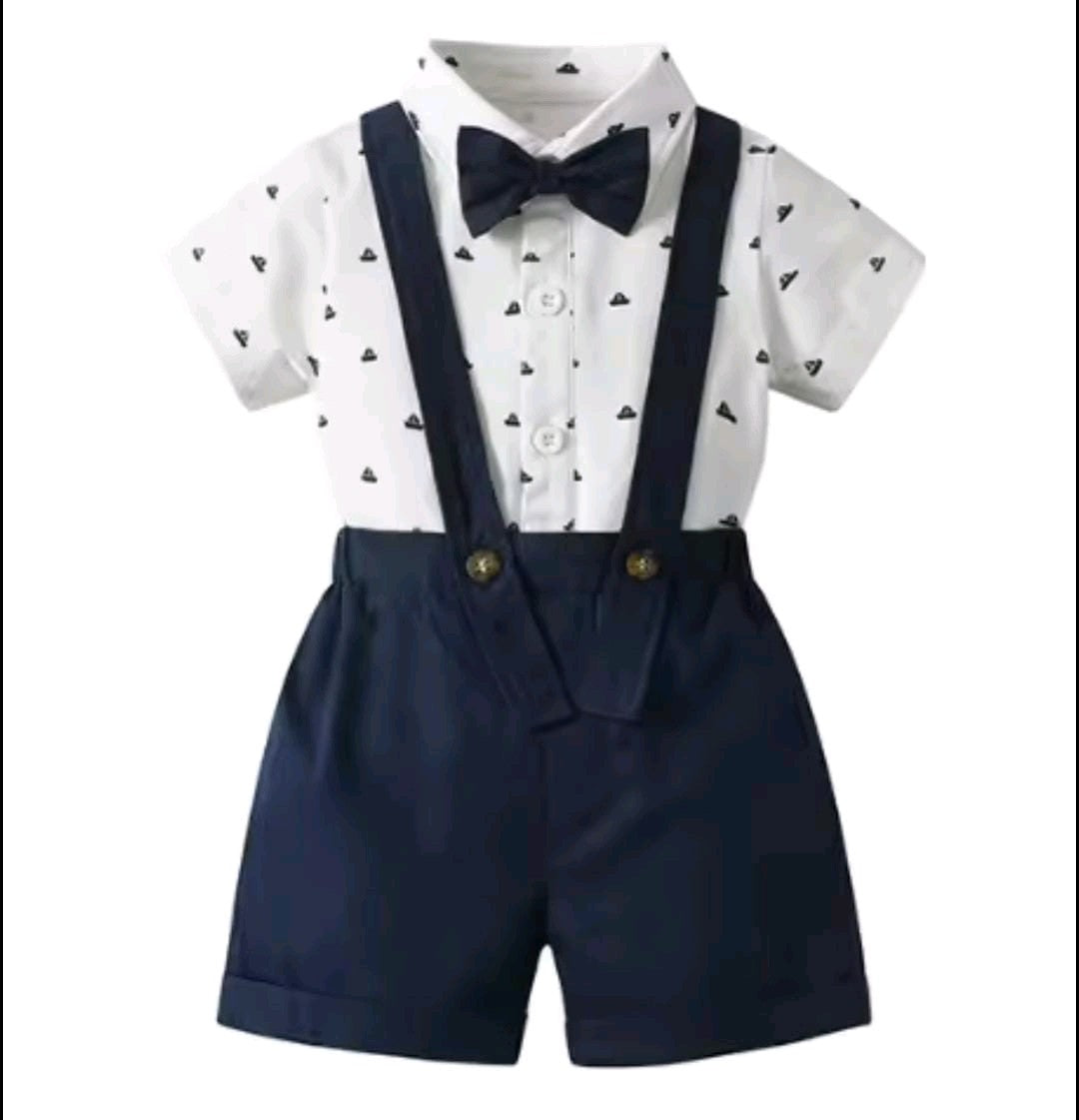 Brand New Torbayclothingco Boys 2 Years 90cm  White Cotton Shirt Set