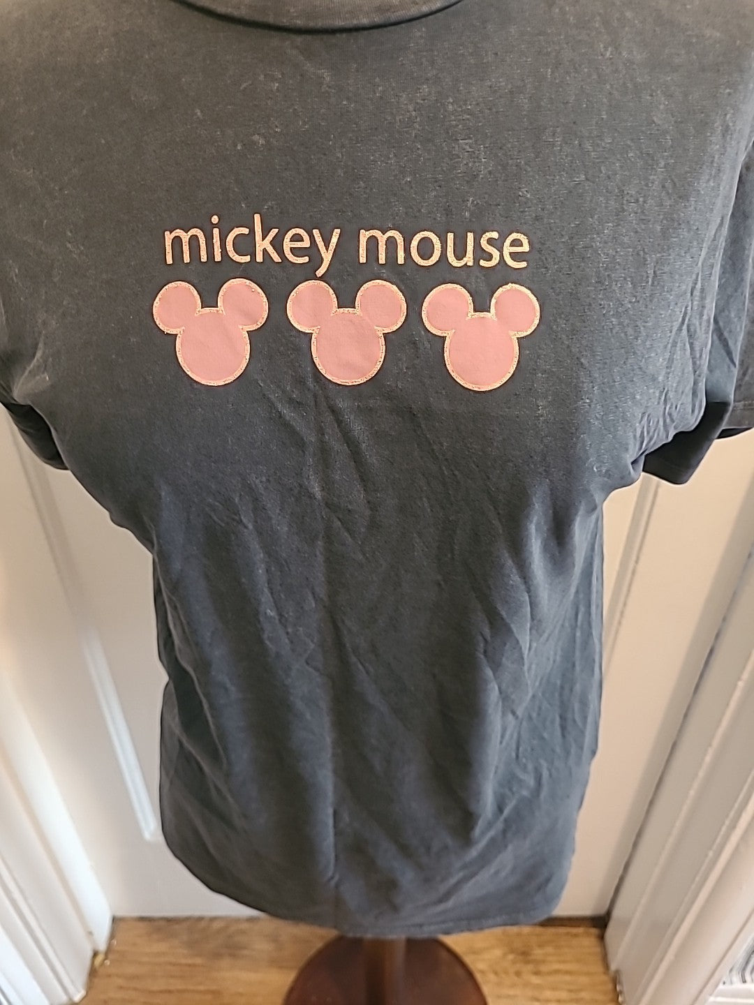 Girls Disney@George Age 9-10 Years Grey Mickey Mouse Tshirt