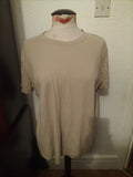 Mens Boohoo Size Small Beige Print Short Sleeved Tee