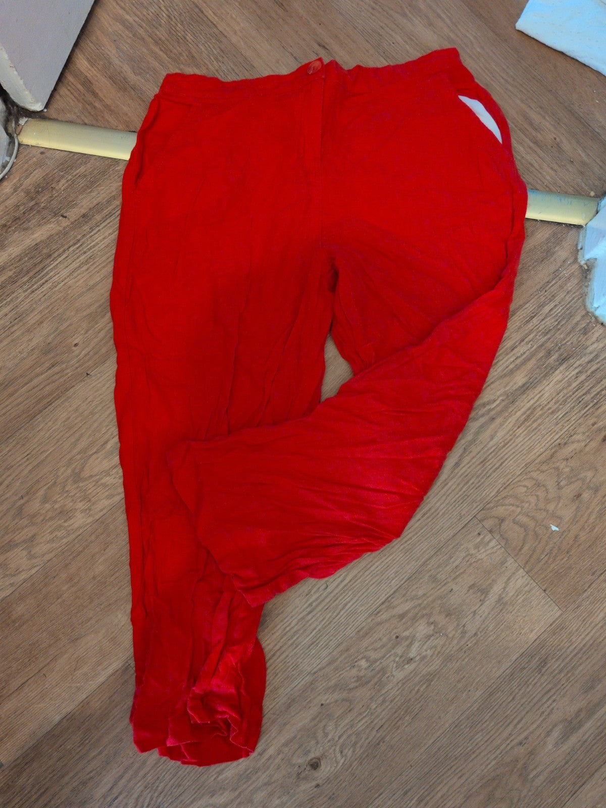 Nutmeg 12 Red Elasticated Trousers