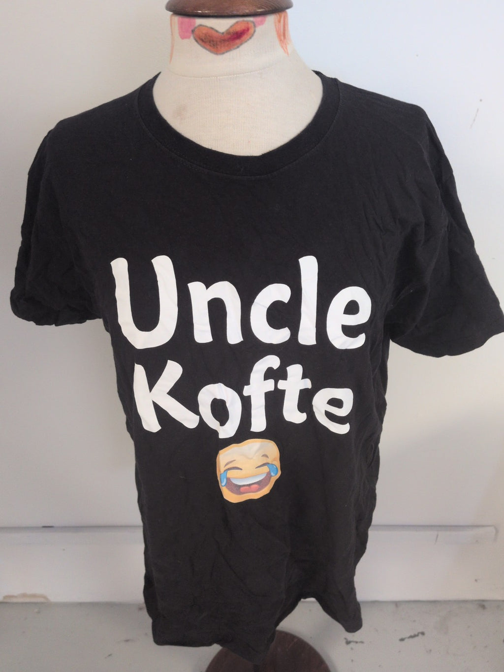 Fruit Of The Loom Large Black Uncle Print Short Sleeve T-shirt