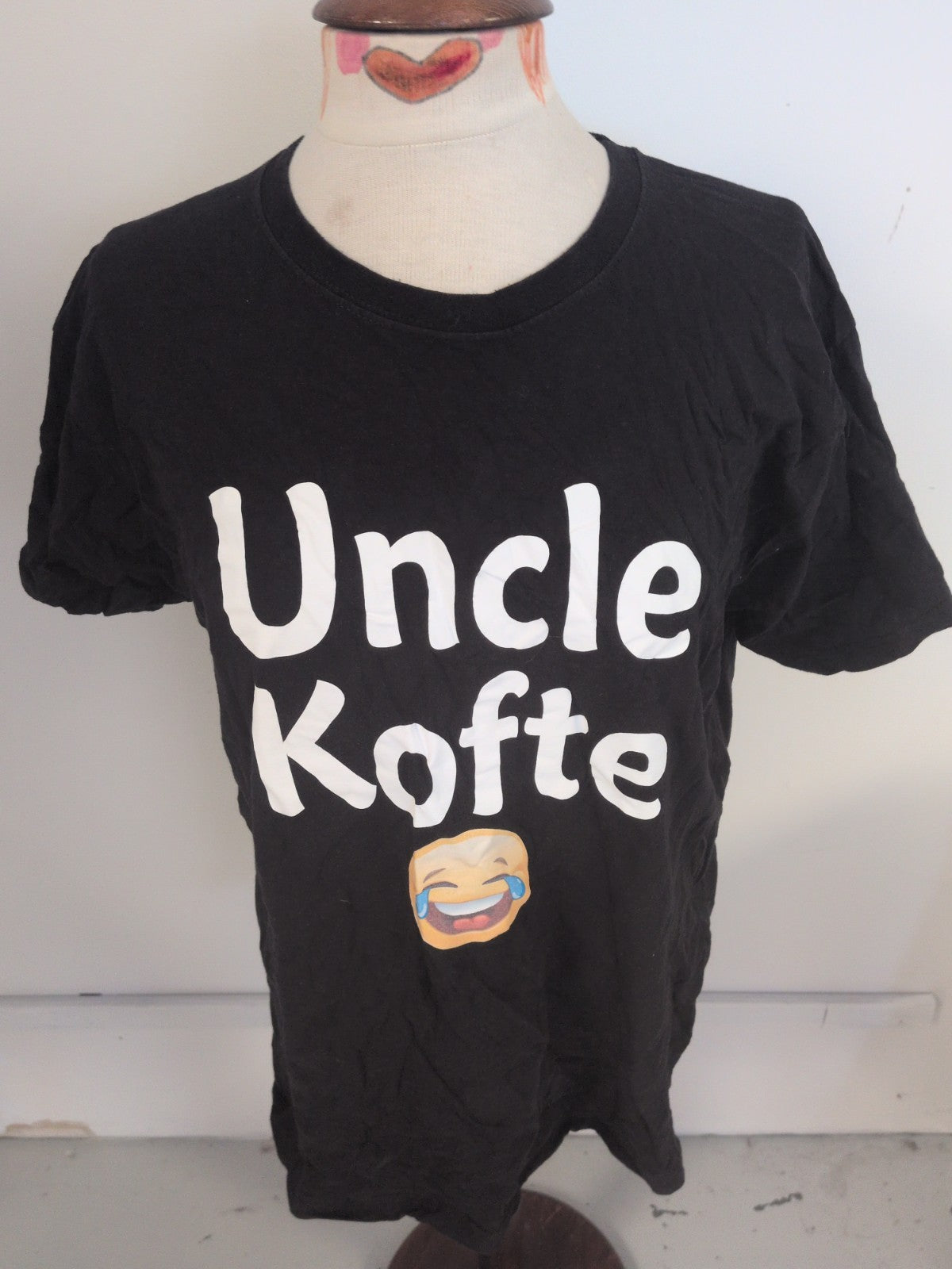 Fruit Of The Loom Large Black Uncle Print Short Sleeve T-shirt