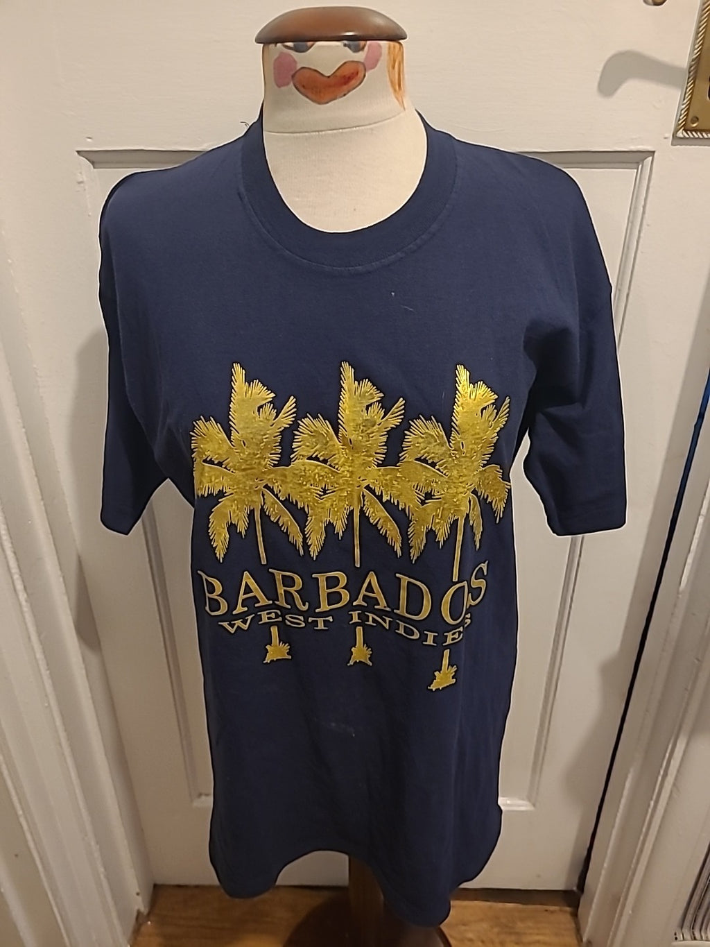 Mens River Bay Size Medium Navy Barbados Tshirt