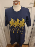 Mens River Bay Size Medium Navy Barbados Tshirt