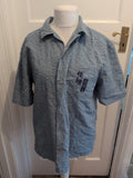 Next Large Blue Hokusai Volcano Short Sleeve Shirt