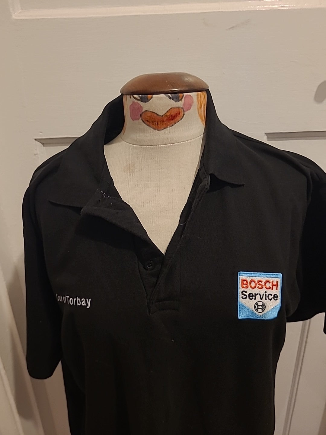 Mens Uneek Size Large Black Cox Of Torbay Polo
