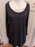 Misslook 3XL Black Long Sleeve Knee-midi Dress
