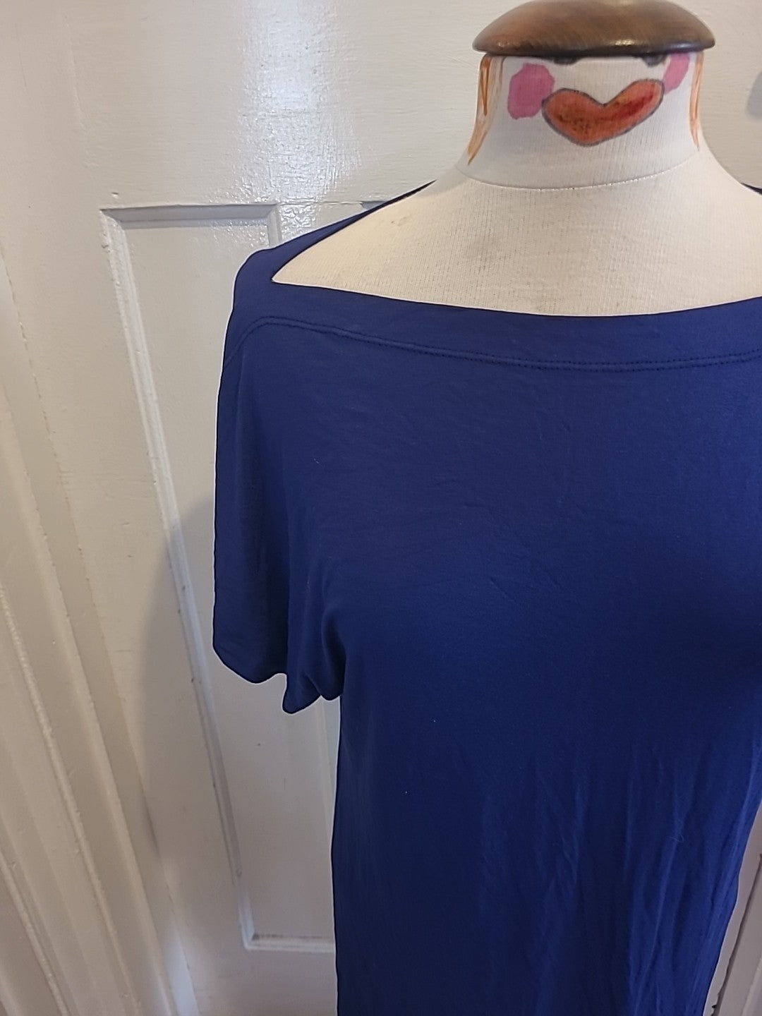 Ladies Next Size 12 Purple Short Sleeved Longline Top