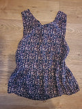 Ladies Zara Size Small Brown/Black/Burgundy Patterned Sleeveless Top