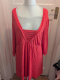 Evans 20 Coral Half Sleeve Dress