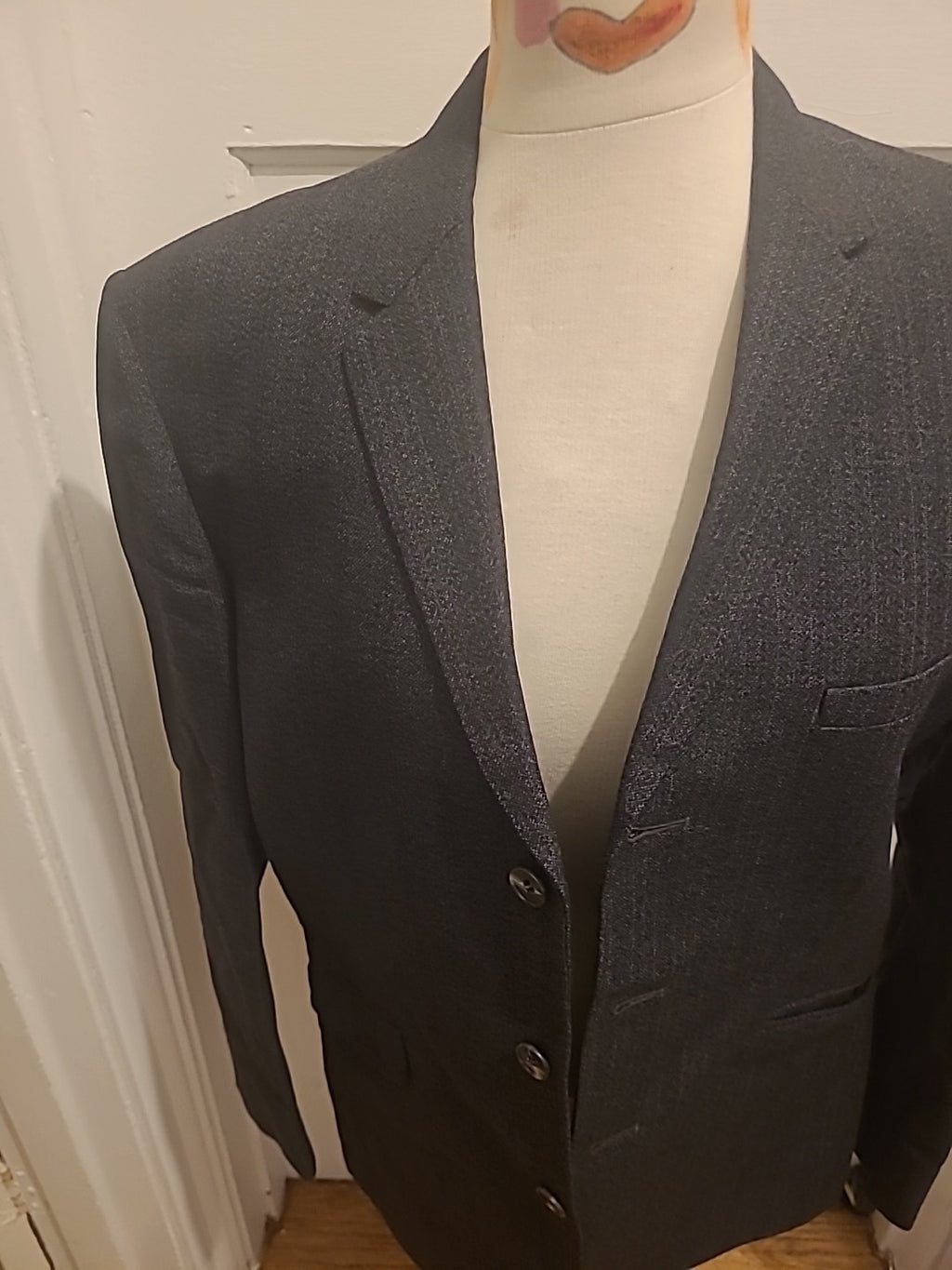 Mens Burton Size XL Tailored Navy Lined Blazer