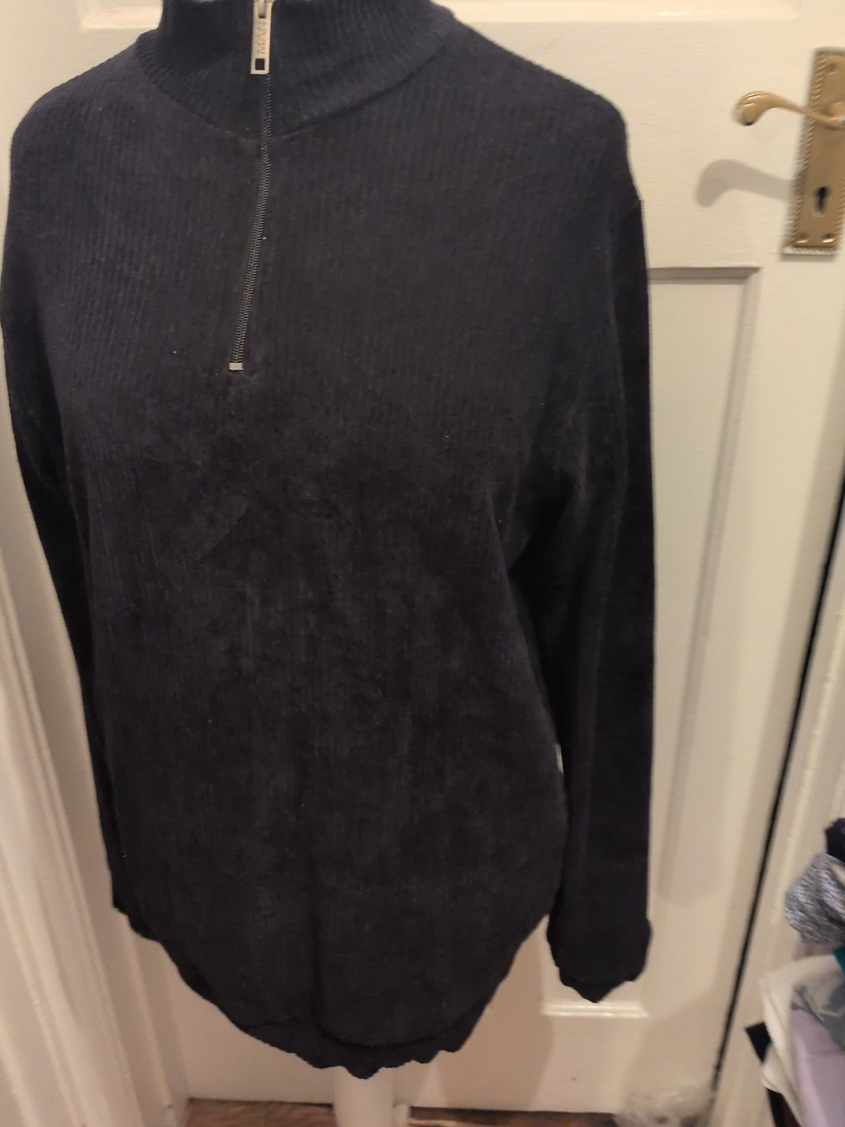 Boohoo Medium Black Long Sleeve Rib Jumper