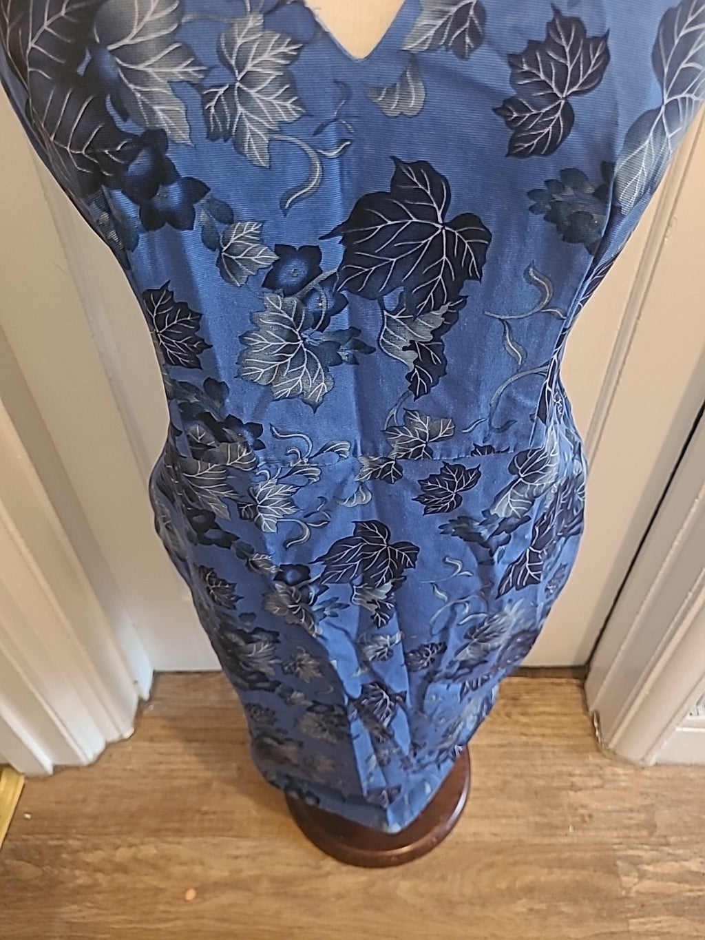 Ladies Oasis Size 12 Blue Black Grey Sleeveless Floral Dress