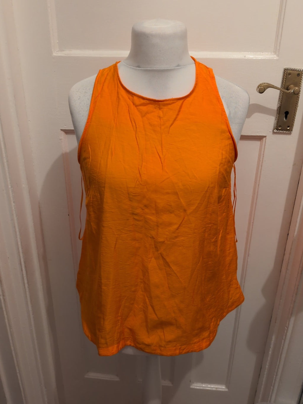 Primark 14 Orange Sleeveless T-shirt Blouse Top