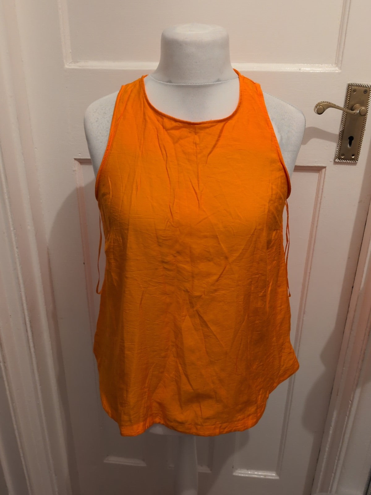 Primark 14 Orange Sleeveless T-shirt Blouse Top