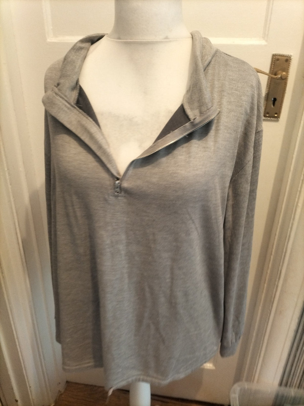 Always Dreaming 22 Grey Semi Zip Pyjama Jumper