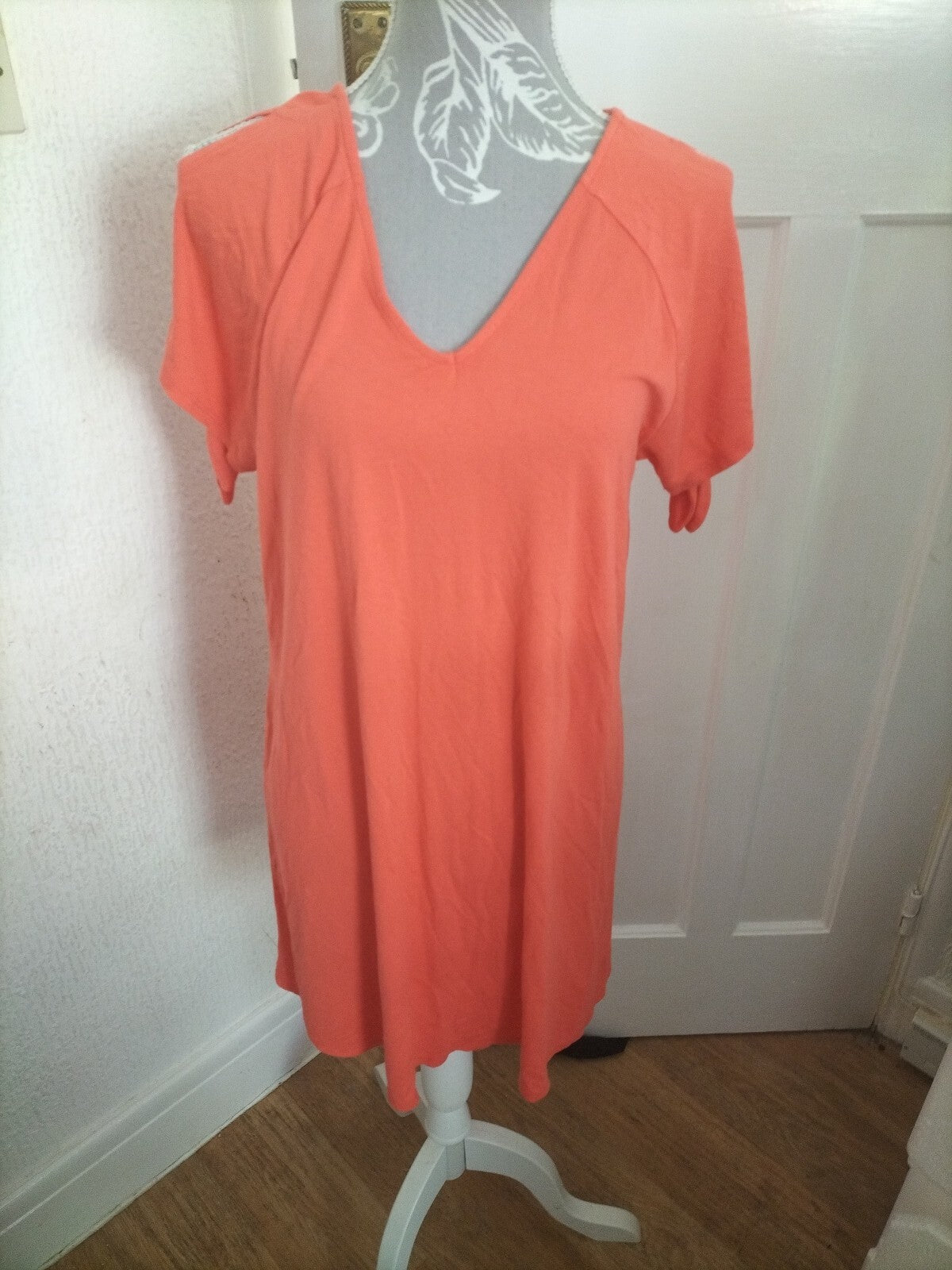 Ladies George 14 Orange Short Sleeve Blouse
