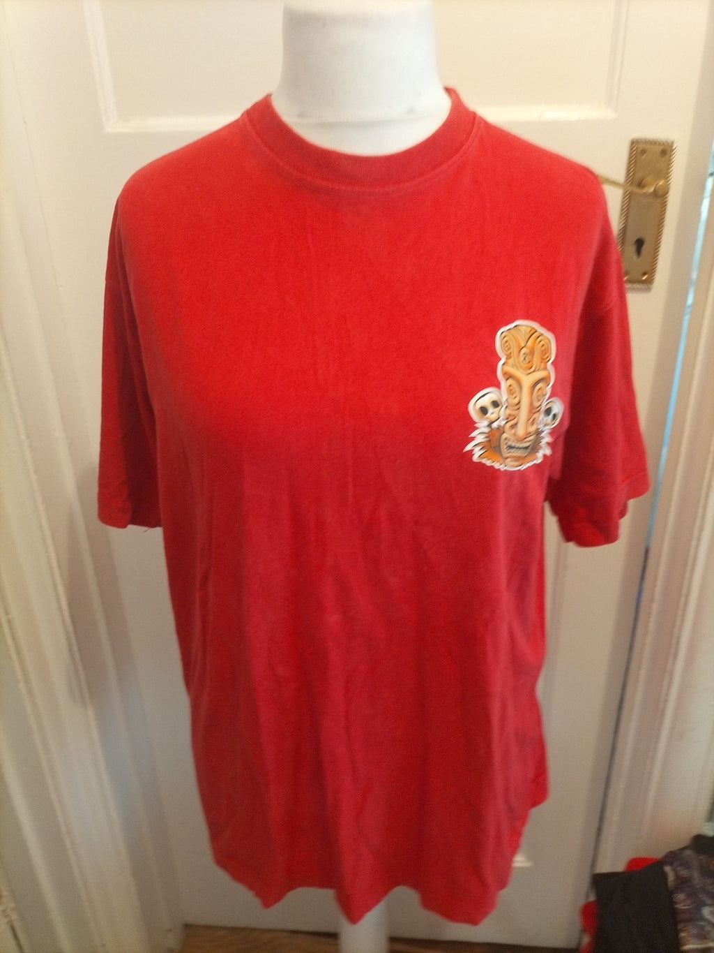 Mens Tog24 Size Large Red Print Short Sleeved T-shirt