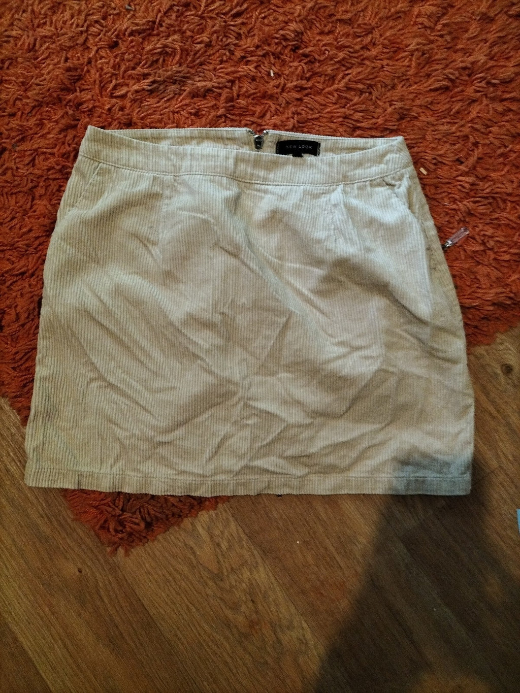 Ladies New Look Size 10 Beige Mini Skirt