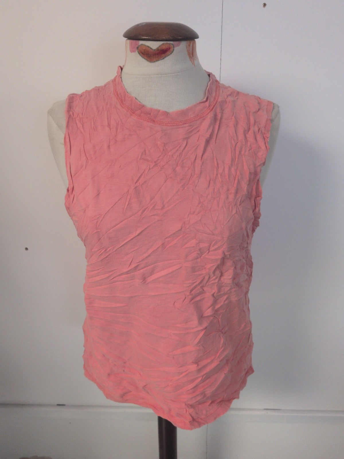 Ladies H&M Size Small Pale Orange Sleeveless T-shirt